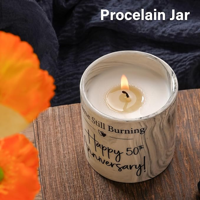 50th Anniversary Candle 50th Wedding Anniversary Present for Couple
