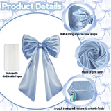 Froova Big Blue Bow Room Decor 40x24 in Large Baby Blue Coquette
