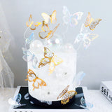 Ercadio 3d 36 Pack Butterfly Cake Toppers Gold and Laser Silver Pvc