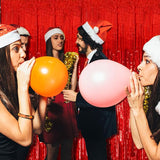 5 Pack Red Streamers Party Backdrop Christmas Decorations Foil Fringe