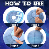 11 Pcs Galaxy Space Ceiling Decoration for Vbs 12 x 2 ft Fluorescent