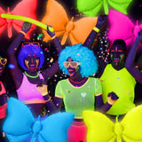 Vertintong 12 Pcs Bow Glow in The Dark Neon Balloons Foil Birthday