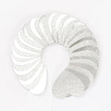 White -Silver Disco Party-Decoration Heart Garland - 52ft Birthday