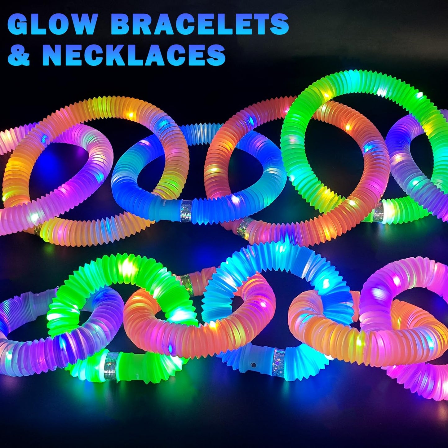 24 PCS Light Up Party Favor Supplies for Kids 4-8-12,Bulk Glow Stick