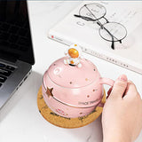 Yalucky Kawaii Astronaut Cup Space Embossed Planet Mug, Cute Ceramic