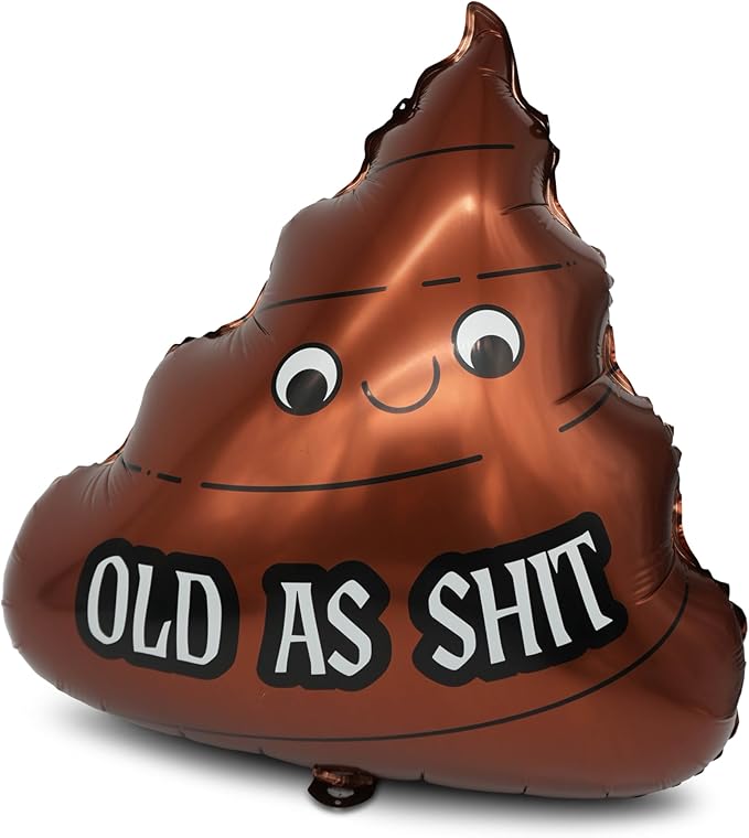 XL Foil Balloons (2 Pack) – Old As Sh*t, Funny Over the Hill Birthday