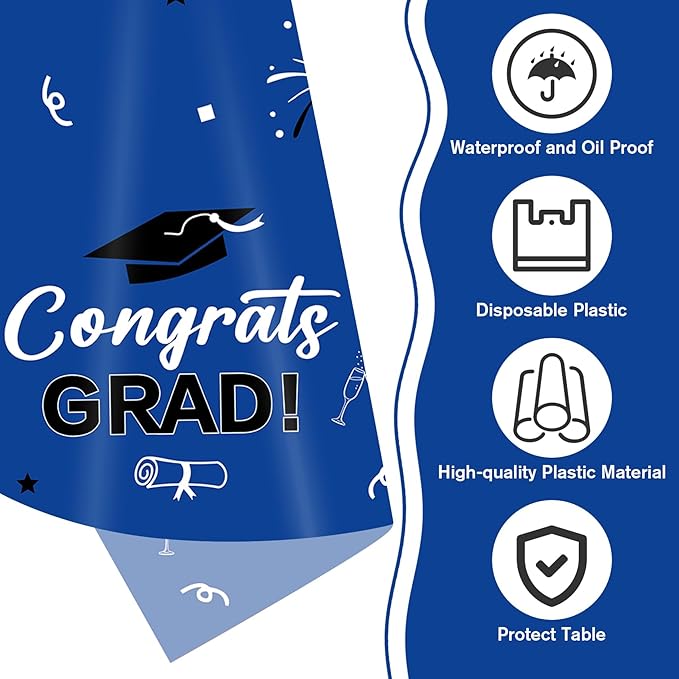 Slergut 2026 Graduation Decorations 3 Pack Graduation Tablecloth
