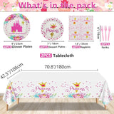 Princess Party Decorations 162pcs Castle Decorations Including Pink
