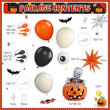Halloween Balloon Arch Kit with Pumpkin Explosion Star Foil Balloons