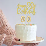 90th Birthday Decorations for Women Gold with 90th Birthday Sash and