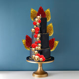 Ephlyn 28Pcs Paper Palm Fan Cake Topper Balls Cake Pick for Baby
