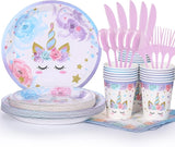Unicorn Birthday Party Decorations Rainbow Unicorn Plates and Napkin