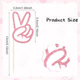Spakon 24 Pcs Peace Sign Cupcake Toppers Glitter Peacekeeper Cupc Rose