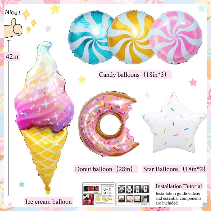 1st Birthday Decorations for Girl 128pcs Sweet One Birthday Party