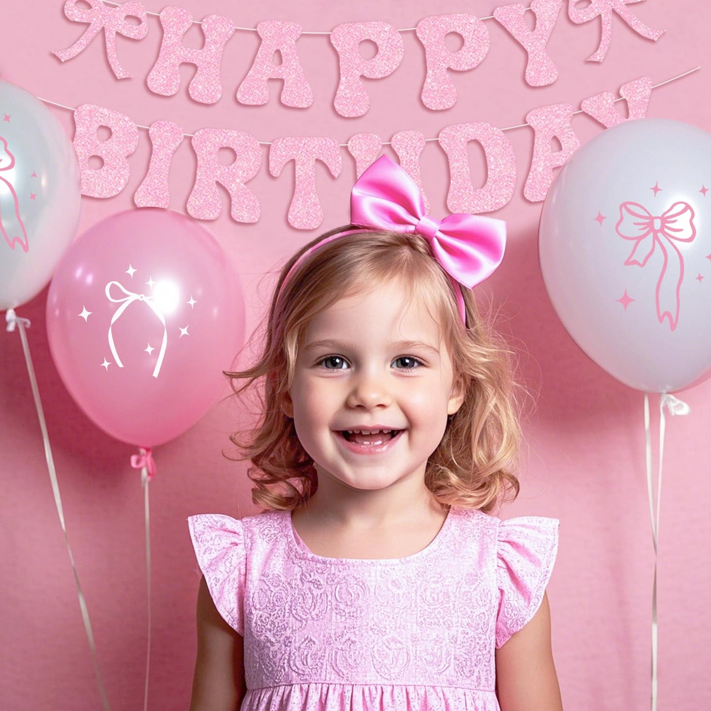 Miidenks 23rd Birthday Decorations for Women, Pink Bow Coquette 23