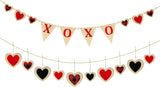 Valentine's Day Party Decorations Felt XOXO Sign Triangle Pennant
