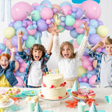 Pastel Balloons Arch Garland Kit, Pastel Pink Purple Blue Yellow Green
