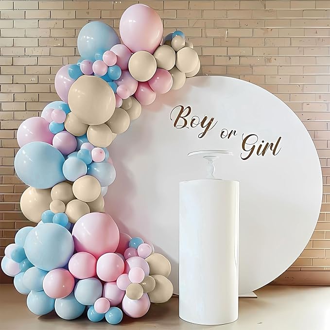 DIY Gender Reveal Party Decorations 138pcs Pink and Blue Balloon