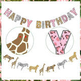 Safari Birthday Decorations Jungle Theme Party Supplies for Girl -