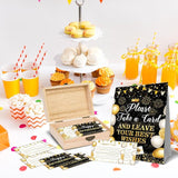 52 Pcs Black Gold Retirement Party Card Box Retire Present Card