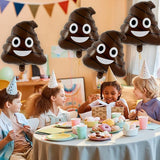 6 Pcs Funny Poop Balloons,22 Inch Poo Aluminum Foil Balloon,Prank