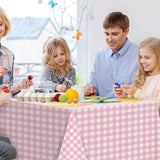 6pcs 54X108inch Pink Checkered Tablecloth,Pink Gingham Tablecloths