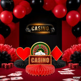 Casino Theme Party Decorations Pack of 12 Clubs and Spades Honeycomb