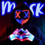 JOYIN Halloween Led Mask, Light Up Mask and Gloves for Cosplay Costume