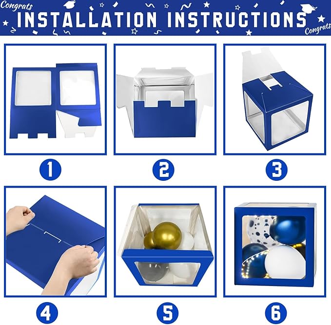 Graduation Decorations Class of 2026 - Blue Graduation Decorations -