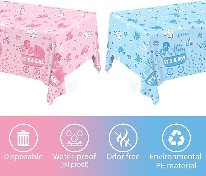 Baby Gender Reveal Party Supplies 2 Pack Gender Reveal Decorations