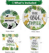 Young Wild And Three Decorations Tableware Safari Jungle Theme 3rd