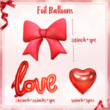 Red Balloons Arch Kit, Metallic Red Pearl Balloon Valentine Garland