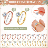 Bucherry 100 Pcs Bridal Shower Diamond Engagement Rings with Rings