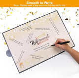 Black Gold Retirement Party Decorations Happy Retirement Guest Sign