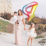KatchOn, Giant, Rainbow 4 Balloon Number - 40 Inch | Number 4
