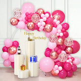 Pink White Balloons 100pcs 12 inch Hot Pink Pastel Pink White