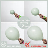 PartyWoo Dusty Green Balloons 50pcs 12 Inch Sage Olive Eucalyptus
