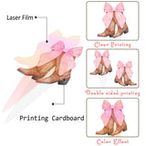 Cowgirl Boots and Hat Pink Bow Cupcake Toppers Coquette Cowgirl Cake