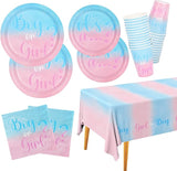 Baby Gender Reveal Party Supplies Boy or Girl Disposable Paper