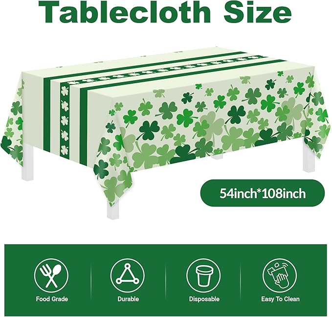 St Patricks Day Party Supplies Decorations 147 Pcs Disposable St