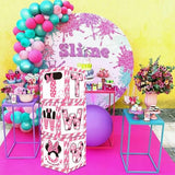 Pink Mouse 2nd Birthday Party Supplies Balloon Box with Letters Pink