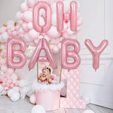 Pastel Pink D Letter Balloon, 40 Inch Giant Light Pink Mylar Foil