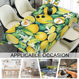 Beabes Lemon Table Cloth Rectangle Table 52"X70", Tropical Lemon