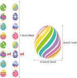 8 Pieces Easter Egg Hanging Decorations Happy Easter Spring