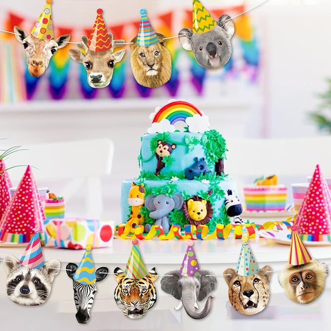 Safari Animals Happy Birthday Banner Wild Animal Banners Party Animal