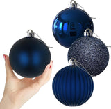 4Pcs Christmas Balls Ornaments for Xmas Tree - Shatterproof Christmas