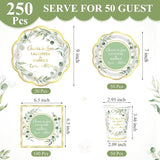 250 Pcs Eucalyptus Leaves Bridal Shower Party Decorations Sage Green