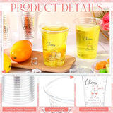 100 Pcs Plastic Wedding Cups 16 oz Cheers to Love Wedding Reception