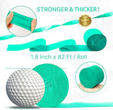 PartyWoo Mint Green Crepe Paper Streamers 4pcs 328ft Pack of Light