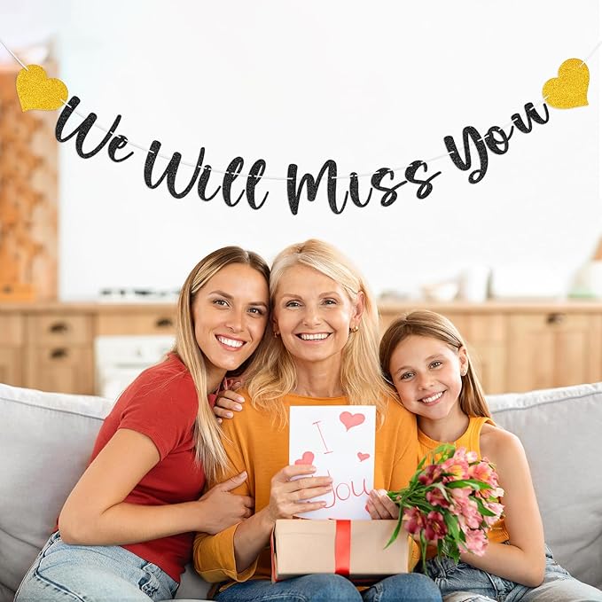 We Will Miss You Banner Decorations Goodbye Party Banner Retirement